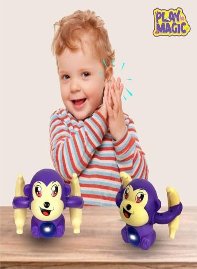 PlayMagic Musical Rolling Monkey - Purple - Image 3